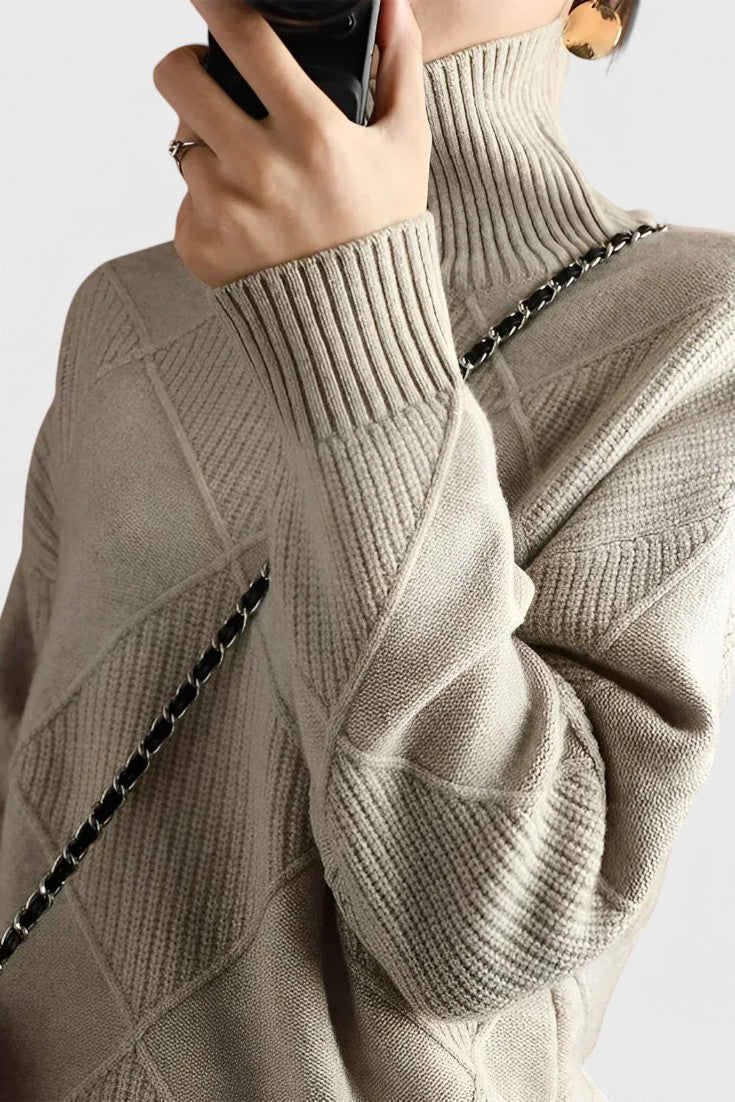 Jazmín | Jersey de Cuello Alto de Cachemira