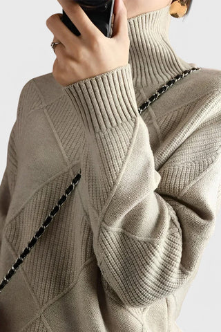 Jazmín | Jersey de Cuello Alto de Cachemira