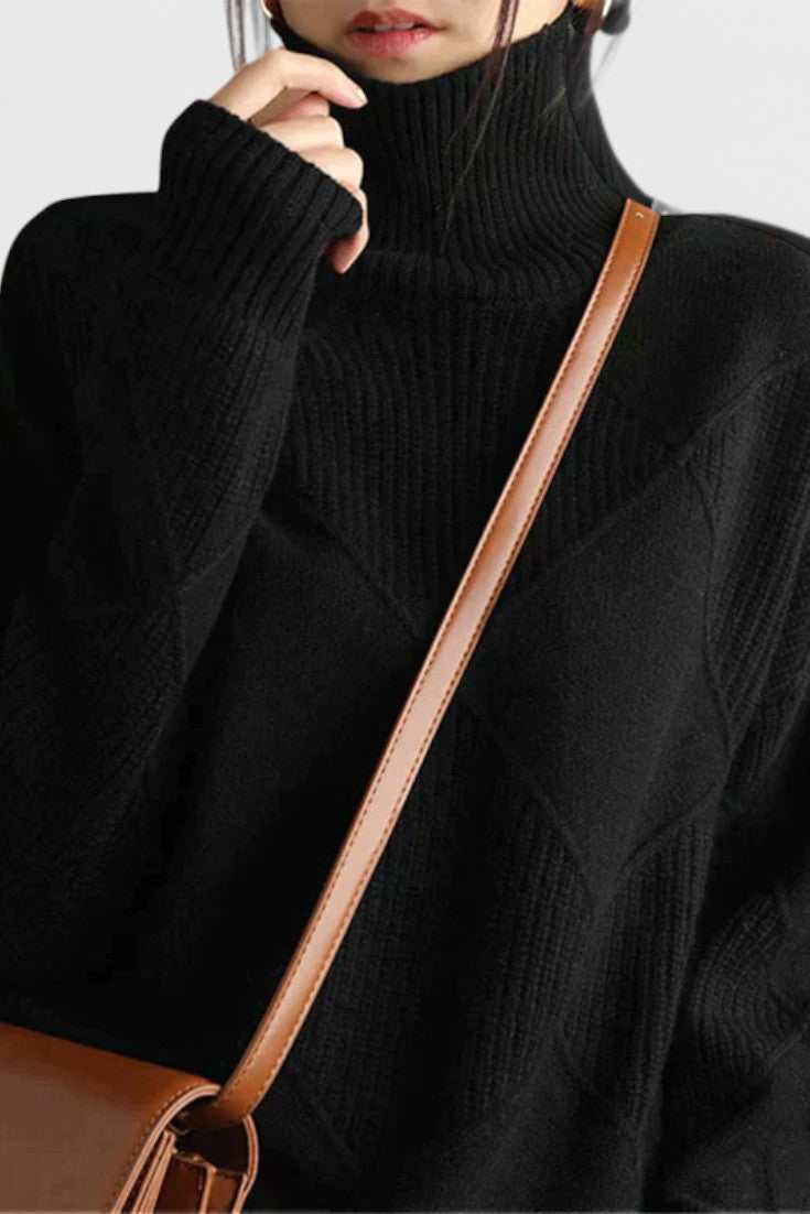 Jazmín | Jersey de Cuello Alto de Cachemira