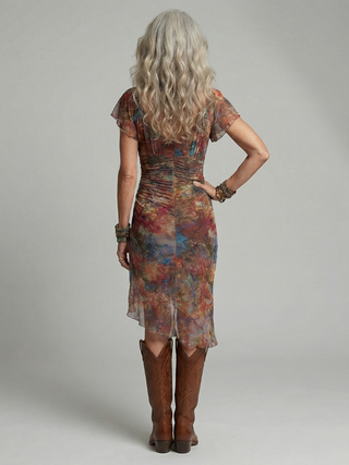 Ainhoa™ | Vestido Midi Halter con Bainha Asimétrica y Abertura Lateral
