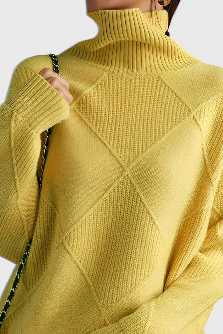Jazmín | Jersey de Cuello Alto de Cachemira