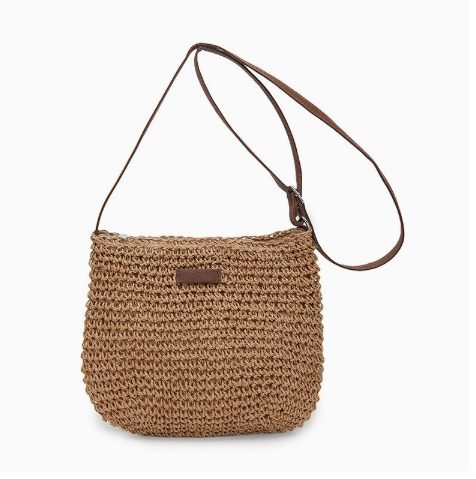 Adara™ | Bolso Bandolera de Rafia Tejida