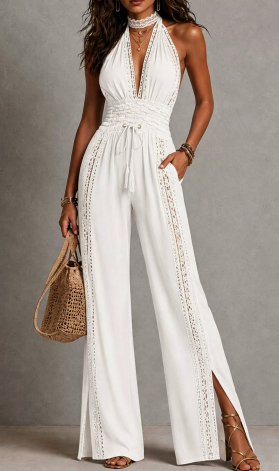 Yara™ | Mono Boho Halter con Crochet