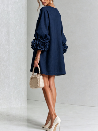 Marisela™ | Short Dress with Flower Cuffs