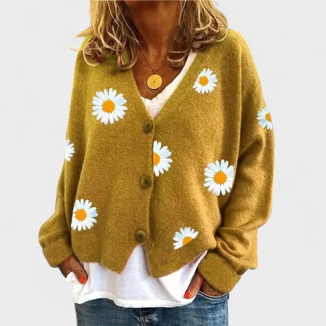 Teresa | Cárdigan con bordado floral